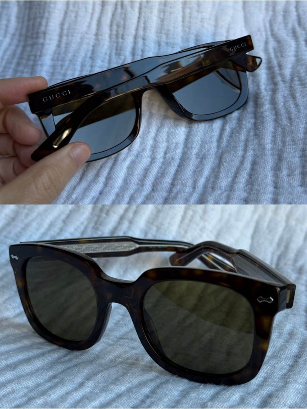 Gucci GG0181S 002 Square Sunglasses – Black/Brown Tortoise - Picture 3 of 8